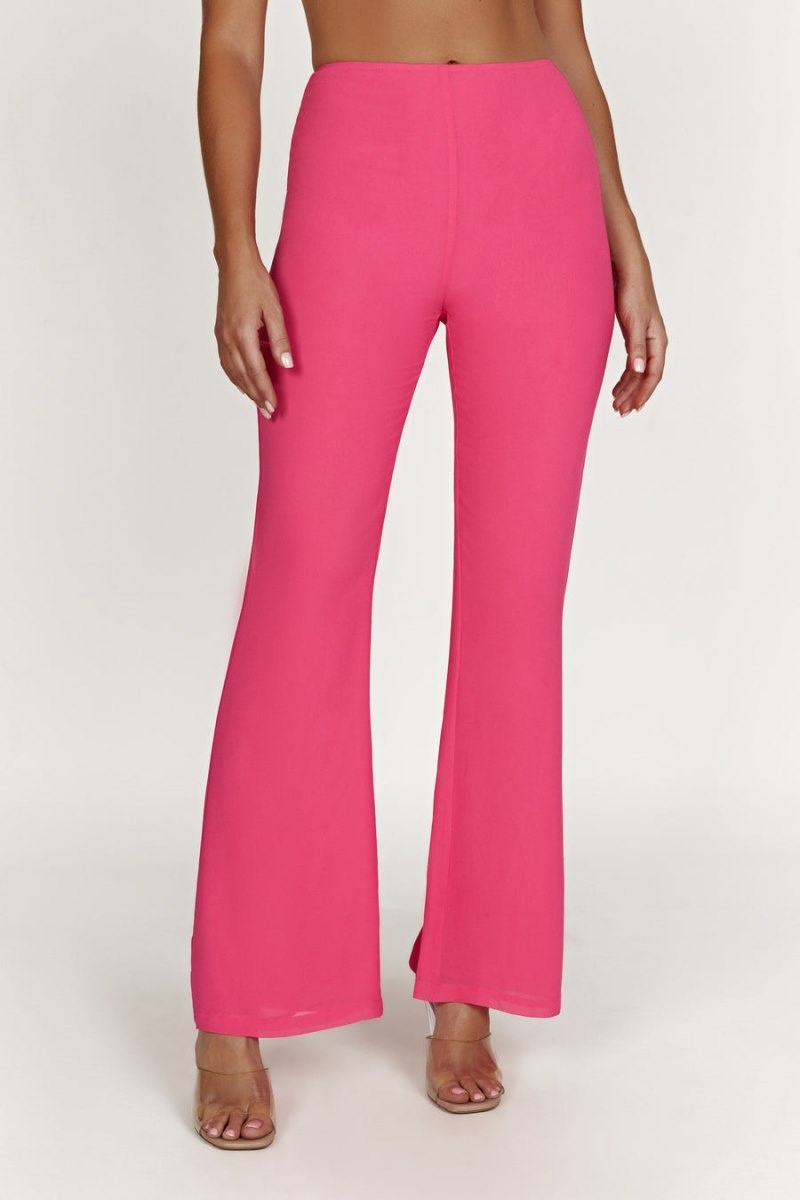 Women's Meshki Daisie Chiffon Pants Pink Australia | H1K-5676