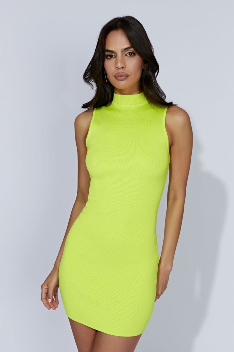 Women's Meshki Delia Sleeveless Knit Mini Dress Green Australia | Q2C-6735