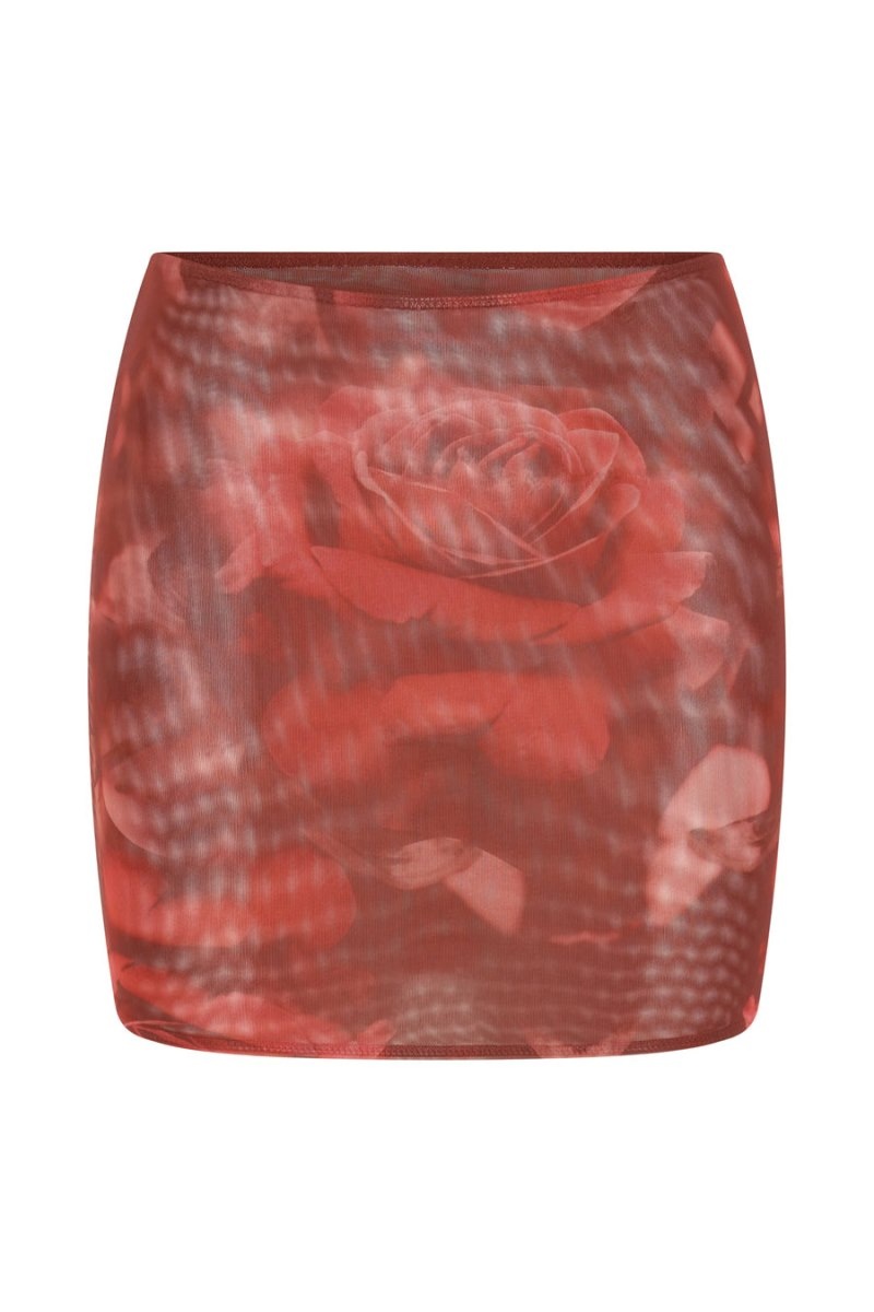 Women's Meshki Erina Mesh Mini Skirts Rose Australia | L9N-0247