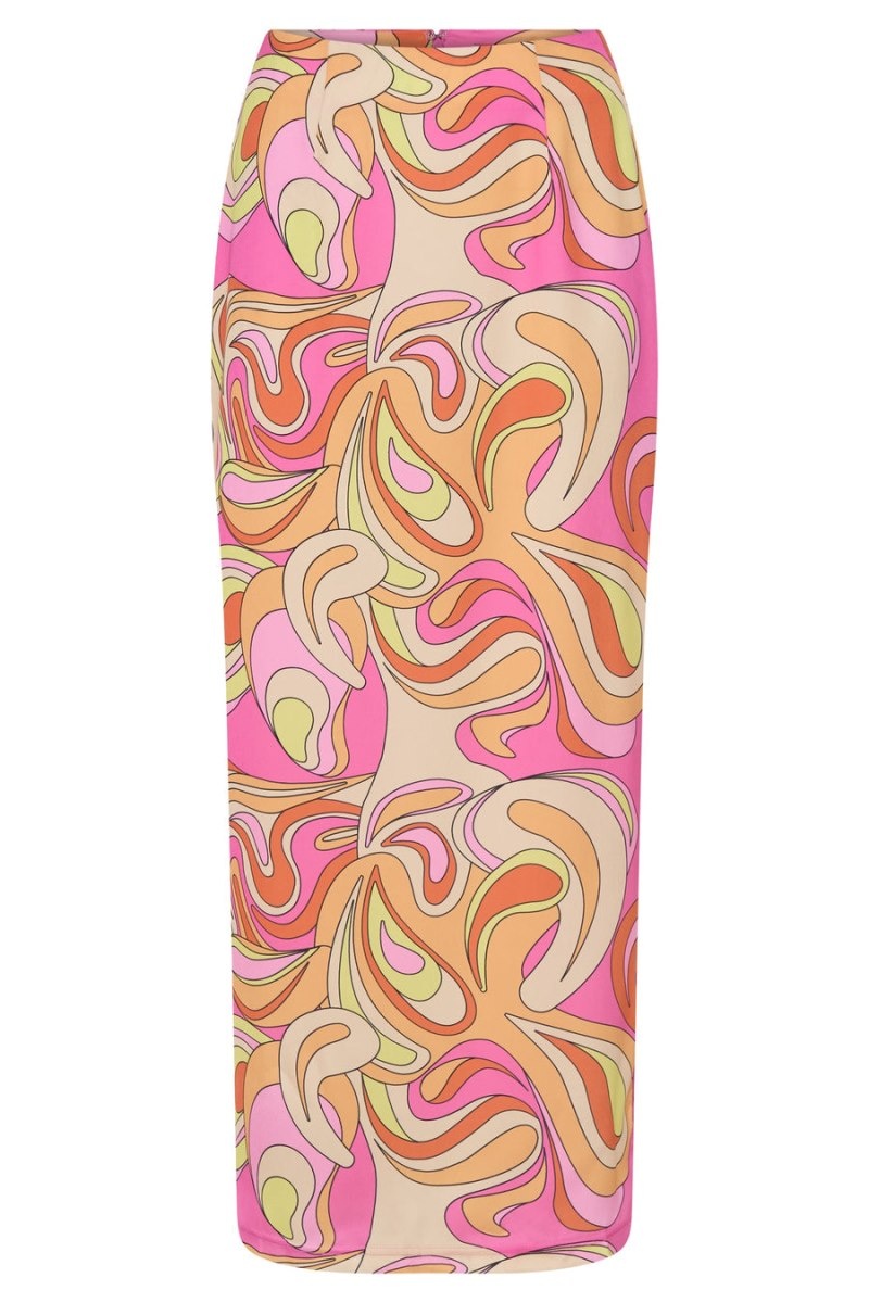 Women's Meshki Frankie Two Tone Satin Maxi Skirts Flower Australia | S4Z-8897