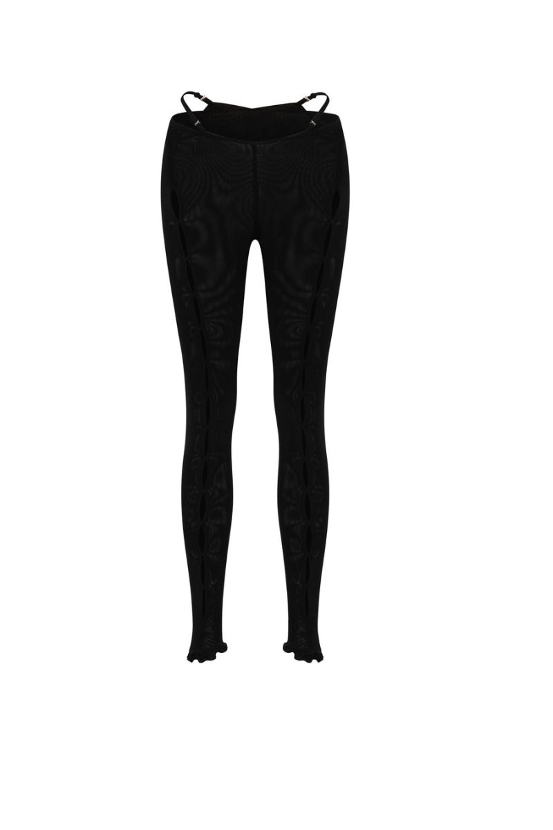 Women's Meshki Gabriella Cutout Full Length Pants Black Australia | Q2B-1267