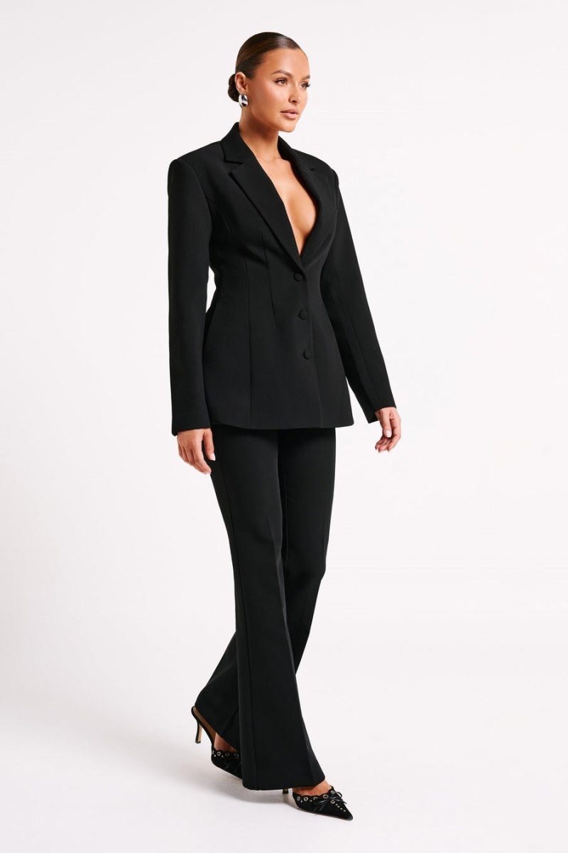 Women's Meshki Greer Hourglass Suiting Blazers Black Australia | K6I-0665