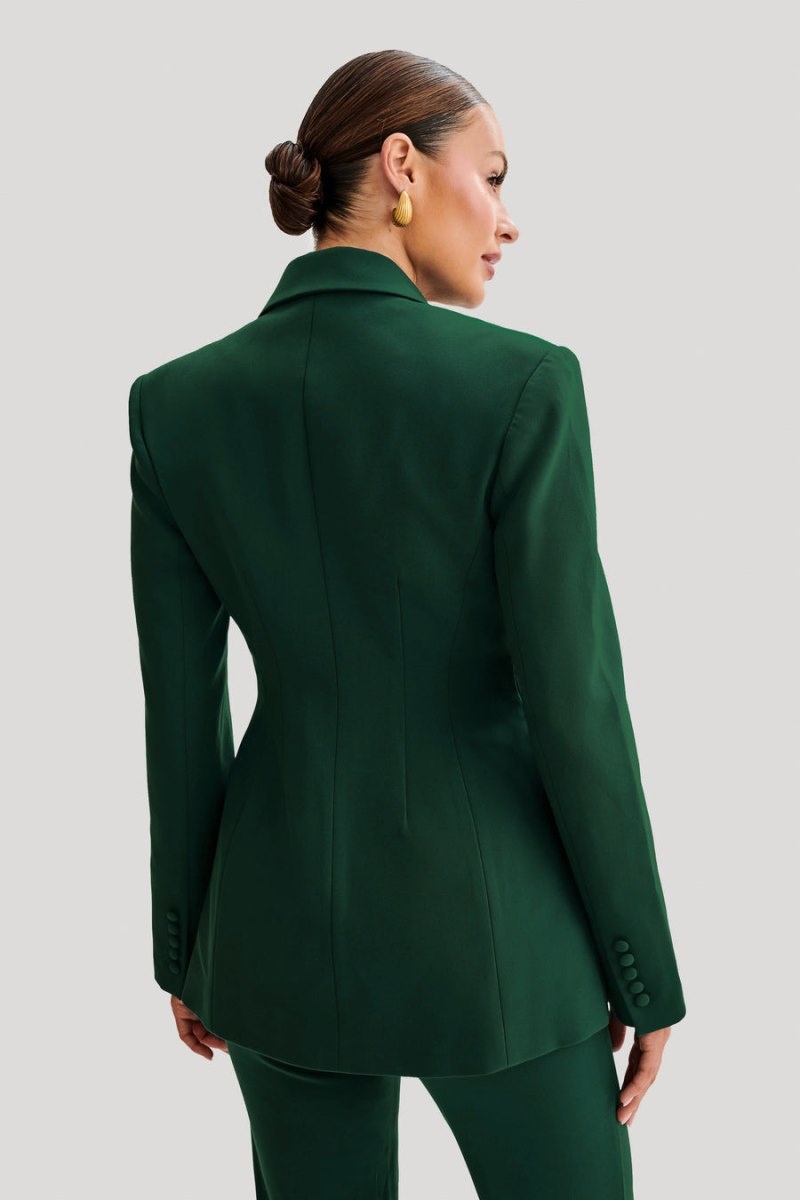 Women's Meshki Greer Hourglass Suiting Blazers Green Australia | V4C-5607