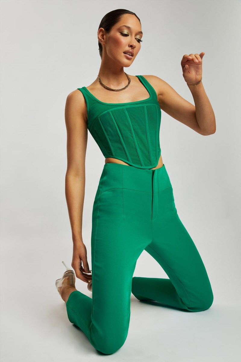 Women's Meshki Indie High Waist Pants Green Australia | H3A-5705