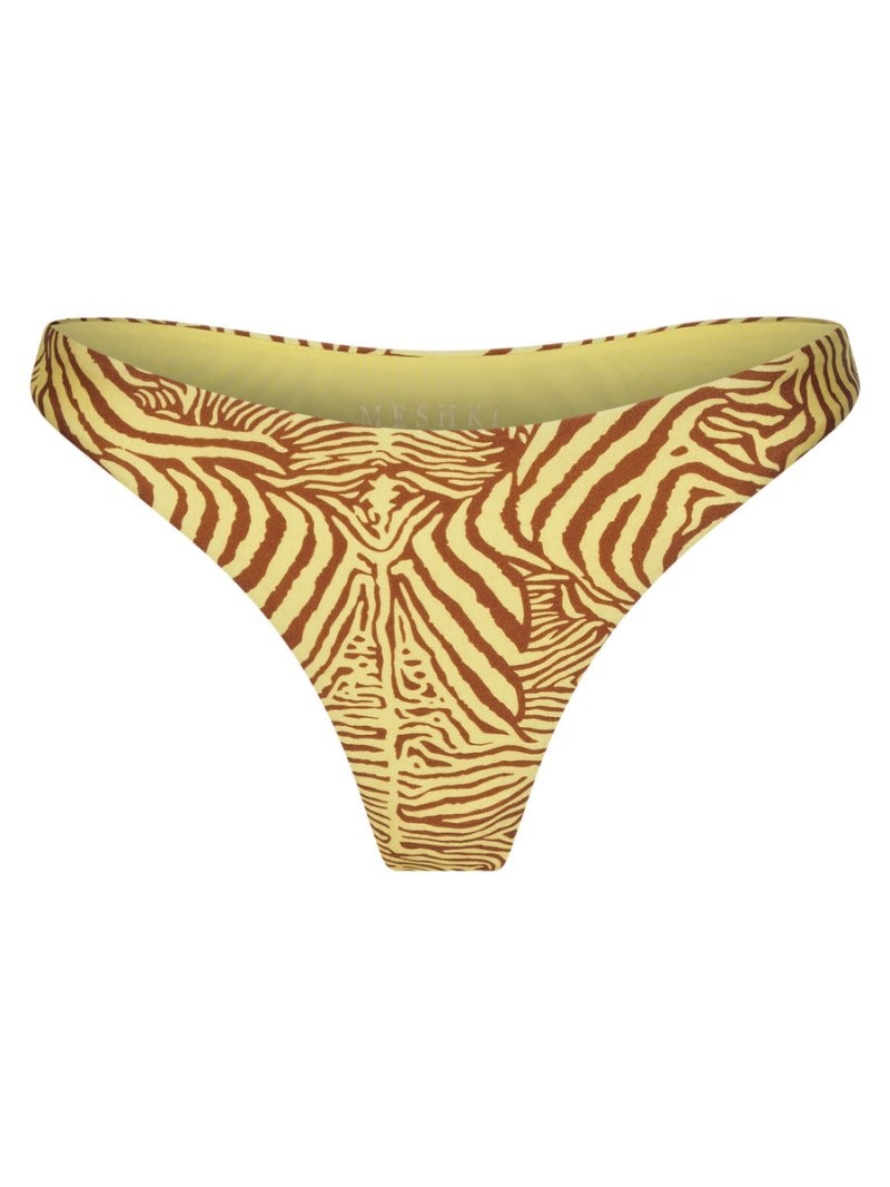 Women's Meshki Ivanna Thong Bikini Bottoms Bikinis Yellow Australia | U7Z-0931