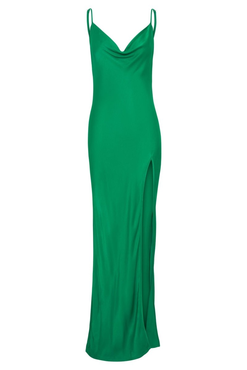 Women's Meshki Jade Cowl Neck Backless Maxi Dress Green Australia | Y6D-6376