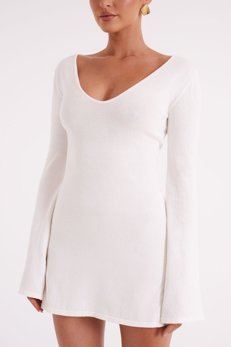 Women's Meshki Jayda Knit Mini Dress White Australia | W4A-1541