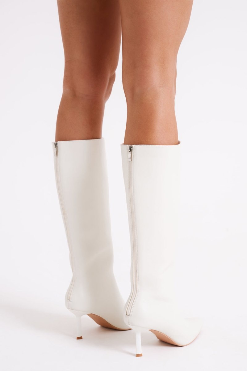 Women's Meshki Jesi Faux Leather Boots Boots White Australia | H1H-1981