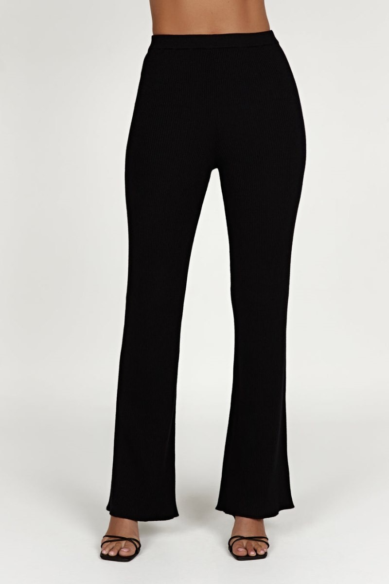 Women's Meshki Jovie Knit Pants Black Australia | F7C-6082