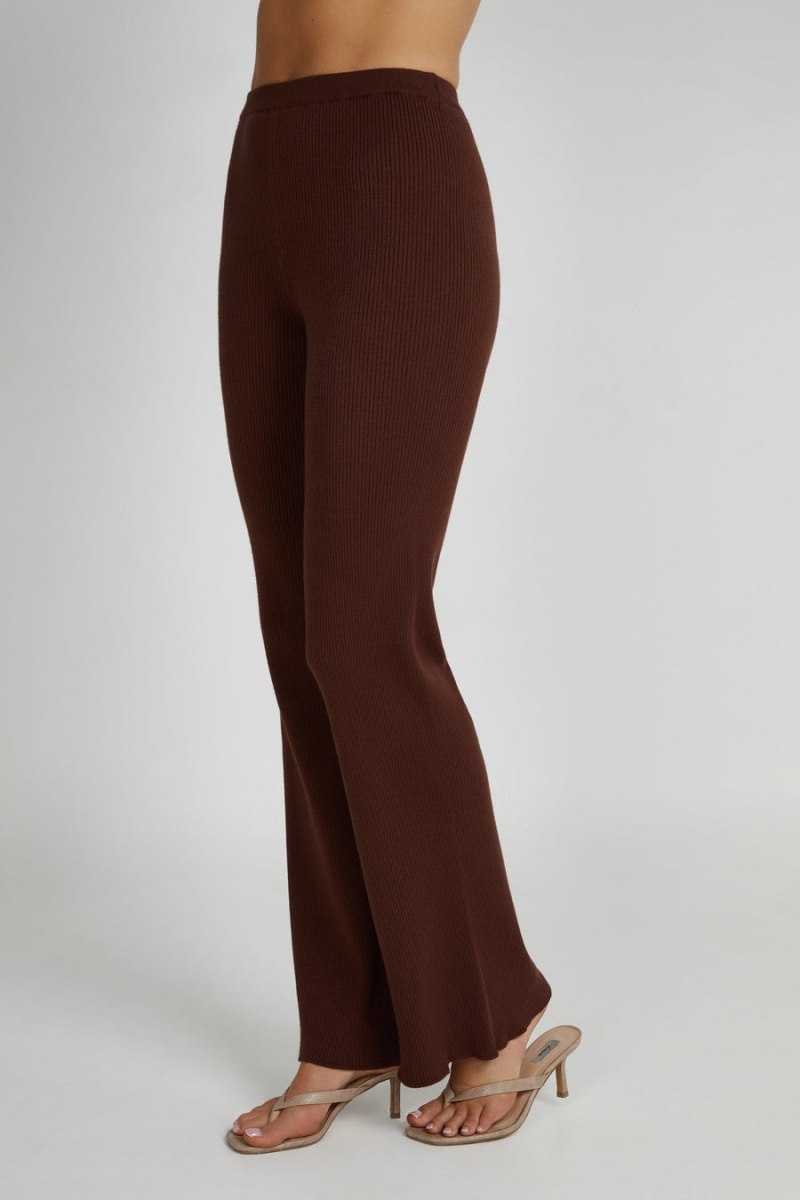 Women's Meshki Jovie Knit Pants Dark Brown Australia | Q9C-2280