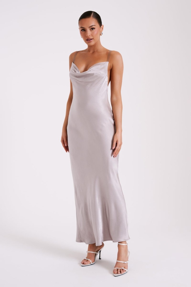 Women's Meshki Kalani Chain Maxi Dress Silver Australia | D8C-0128