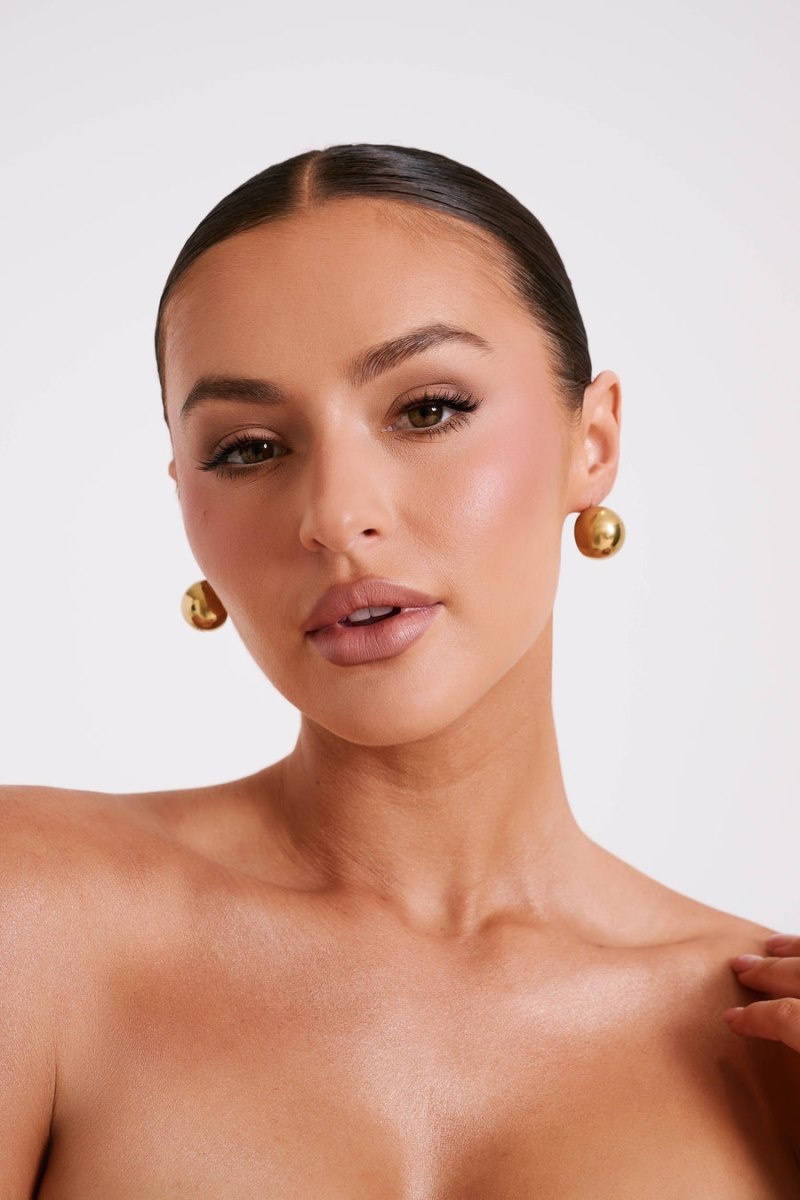 Women's Meshki Katia Hoop Earrings Gold Australia | G0X-7576