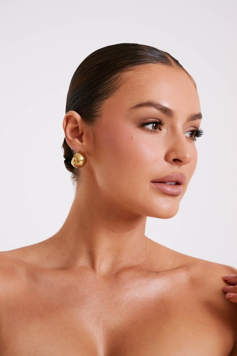 Women's Meshki Katia Hoop Earrings Gold Australia | G0X-7576