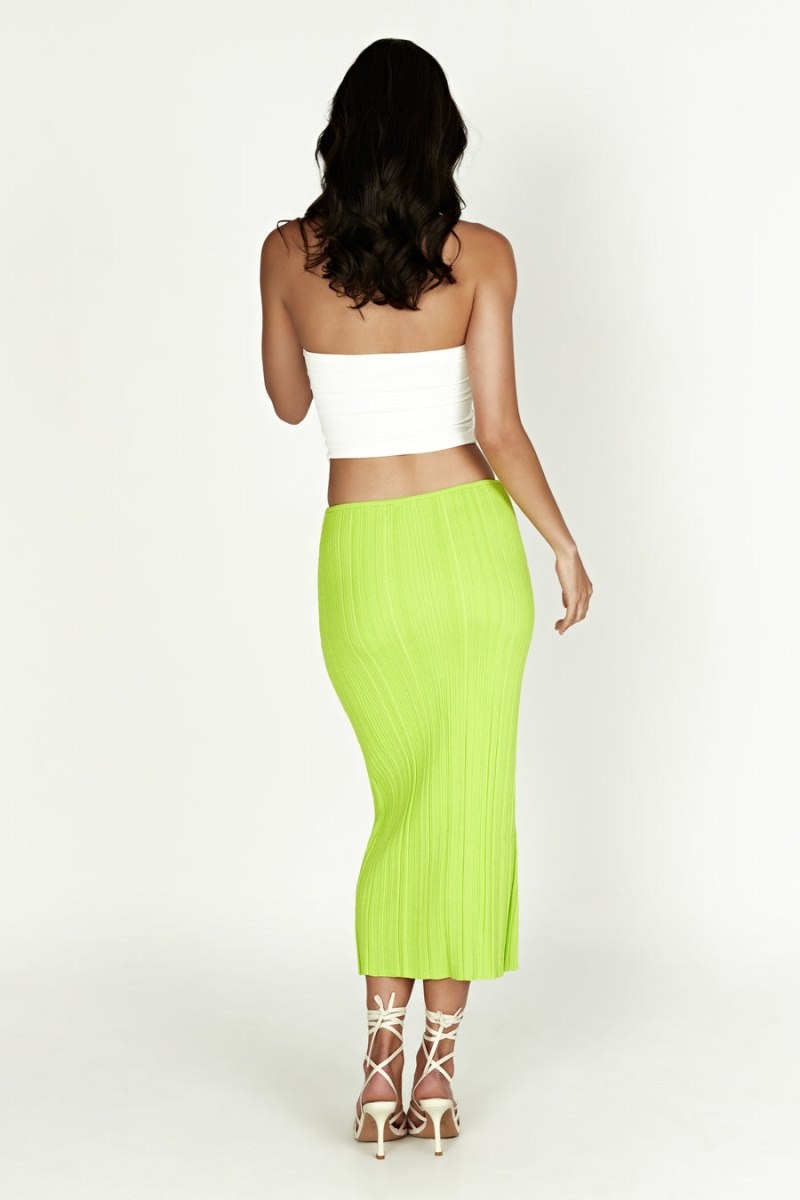 Women's Meshki Kennedy Low Rise Knit Skirts Green Australia | P2S-9104