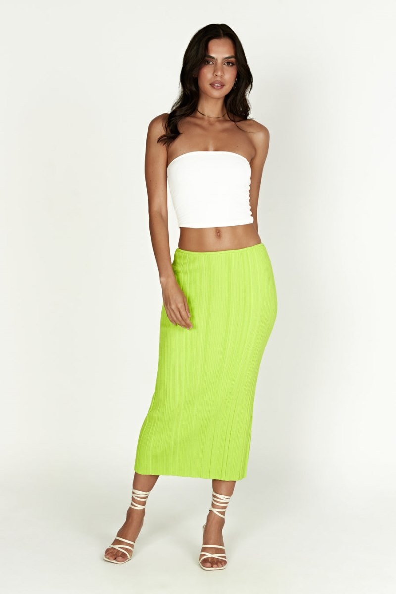 Women's Meshki Kennedy Low Rise Knit Skirts Green Australia | P2S-9104