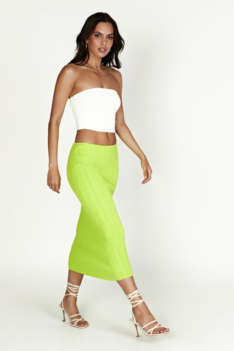 Women's Meshki Kennedy Low Rise Knit Skirts Green Australia | P2S-9104