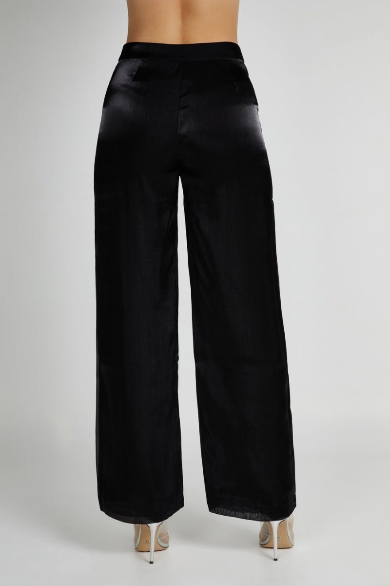 Women's Meshki Kinsley Sheer Pants Black Australia | K6O-5780