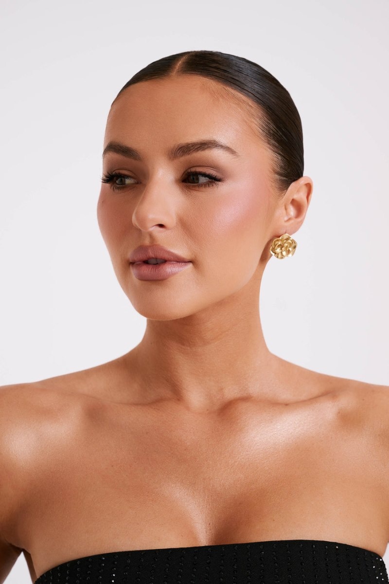 Women's Meshki Lala Rose Earrings Gold Australia | I1I-7587