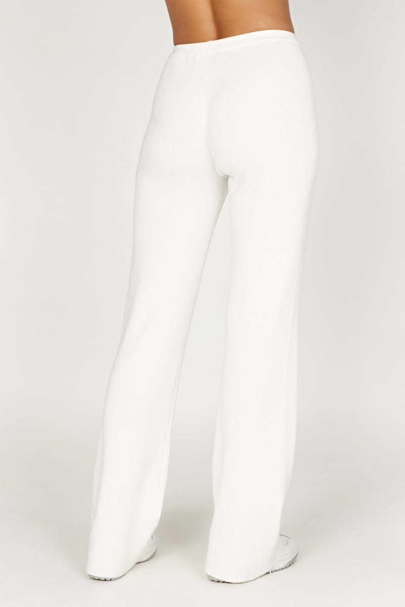 Women's Meshki Linnie Straight Leg Knit Pants White Australia | G2H-3797