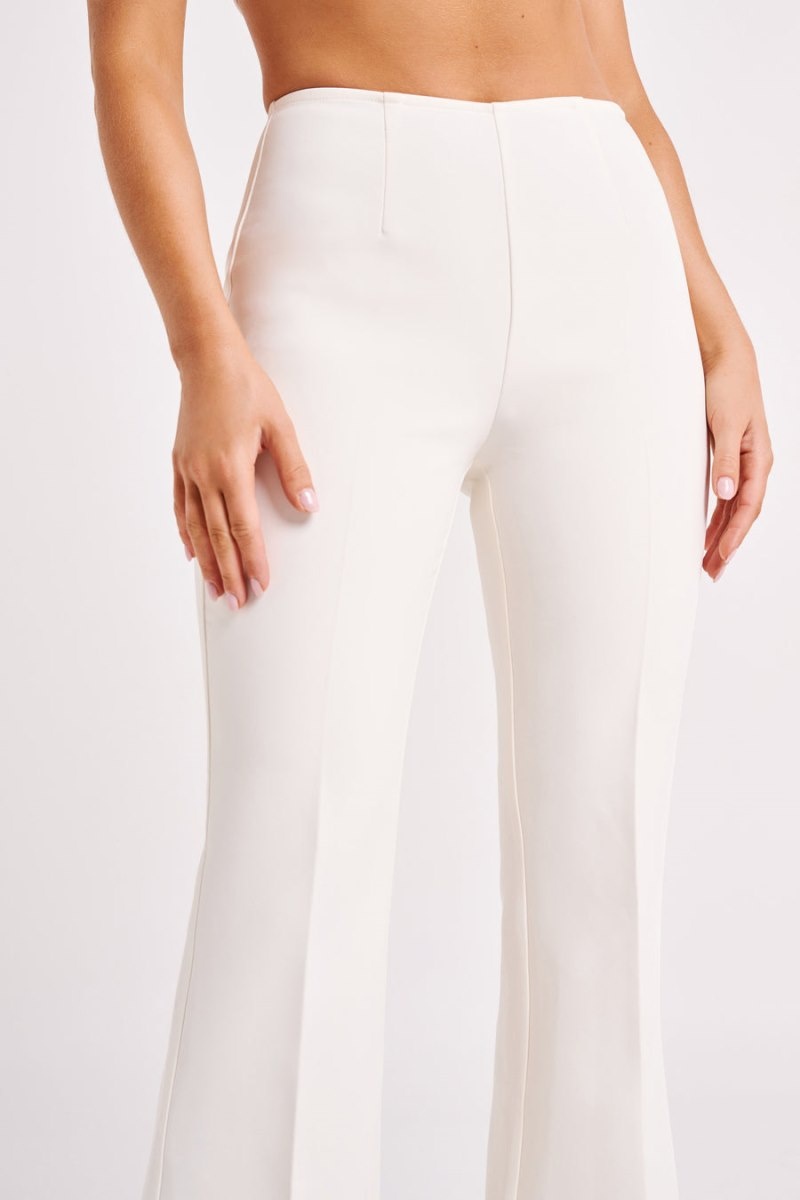 Women's Meshki Loretta Fit & Flare Tailored Pants White Australia | C0W-3453