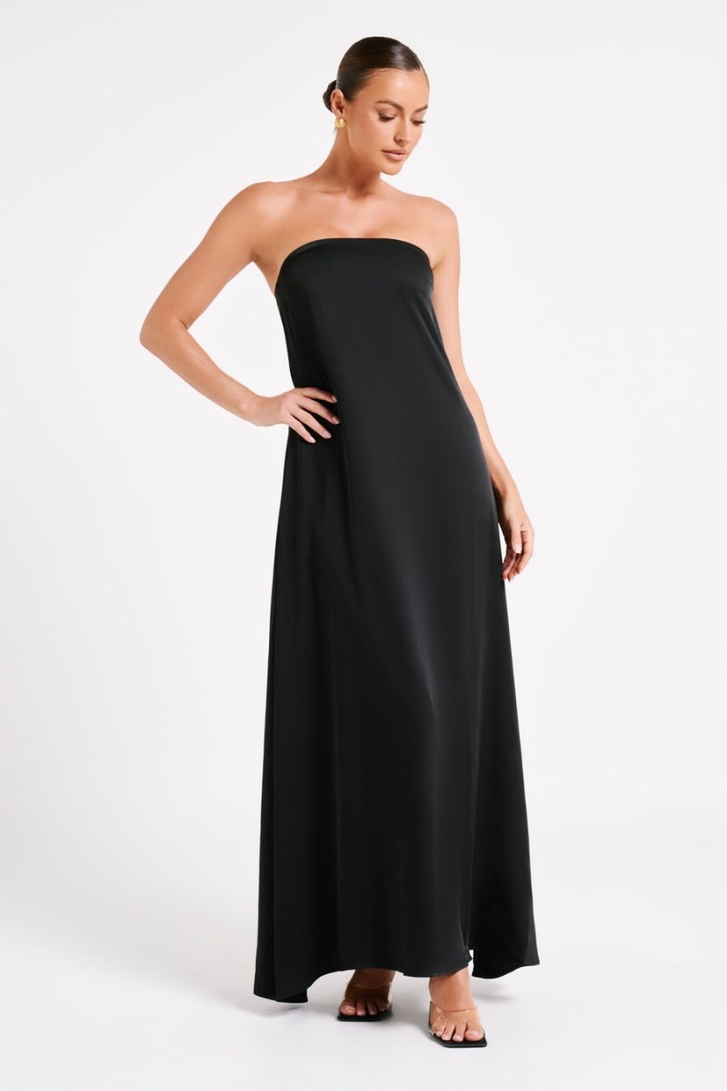 Women's Meshki Luisa Strapless Maxi Dress Black Australia | C7J-2884