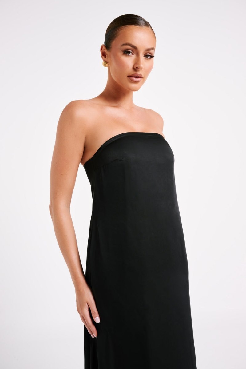 Women's Meshki Luisa Strapless Maxi Dress Black Australia | C7J-2884