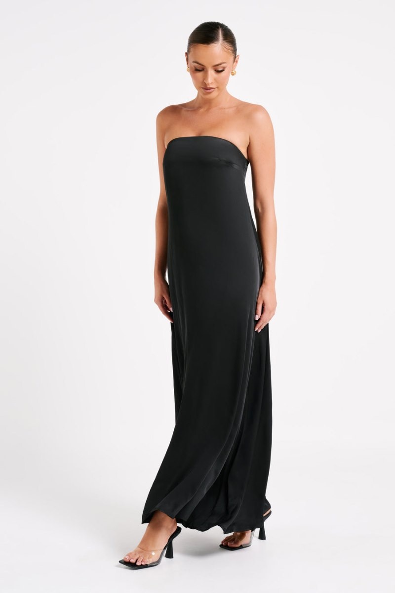 Women's Meshki Luisa Strapless Maxi Dress Black Australia | C7J-2884