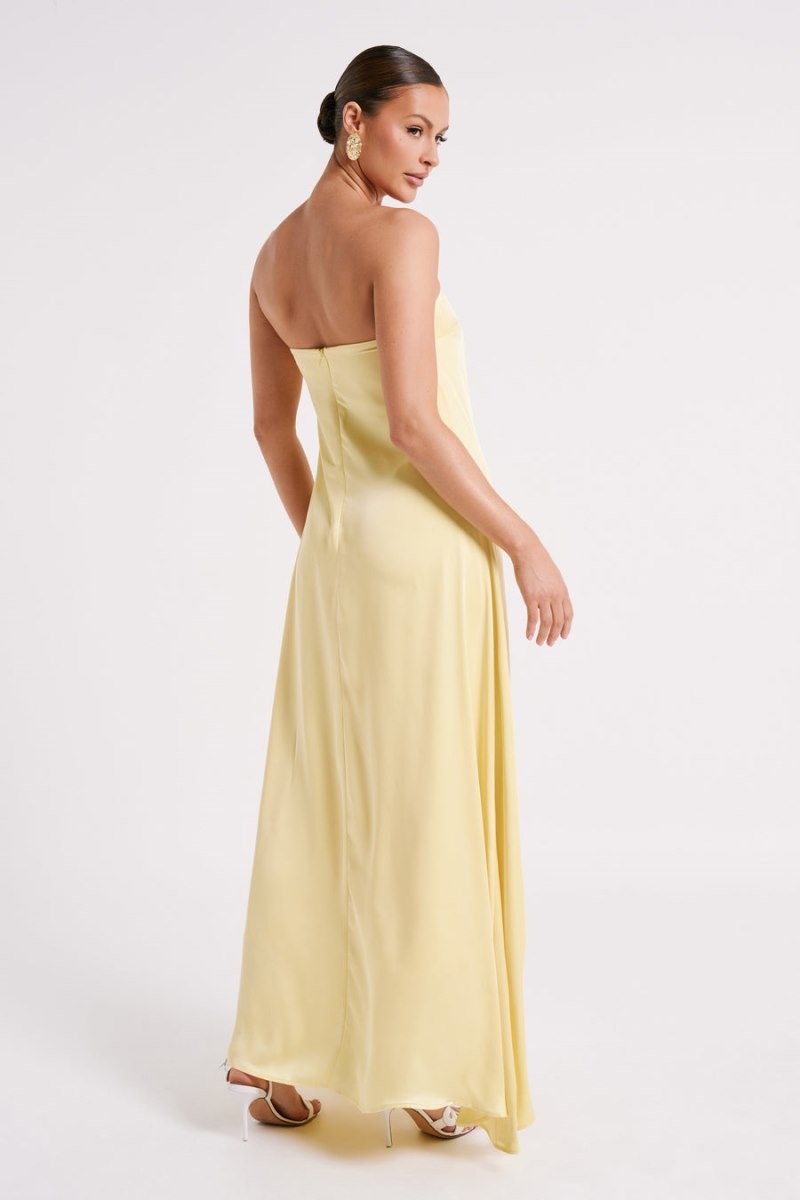 Women's Meshki Luisa Strapless Maxi Dress Lemon Australia | F6K-0924