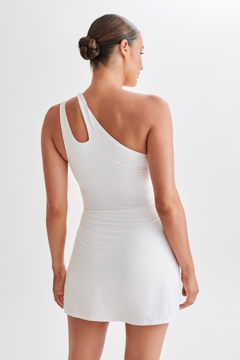 Women's Meshki Maris One Shoulder Mini Dress White Australia | W8S-6673