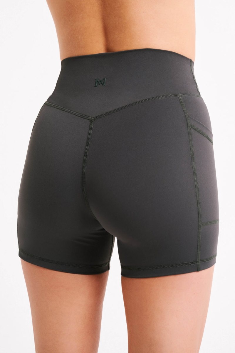 Women's Meshki Martina Bike Pocket Shorts Deep Grey Australia | S8S-0087