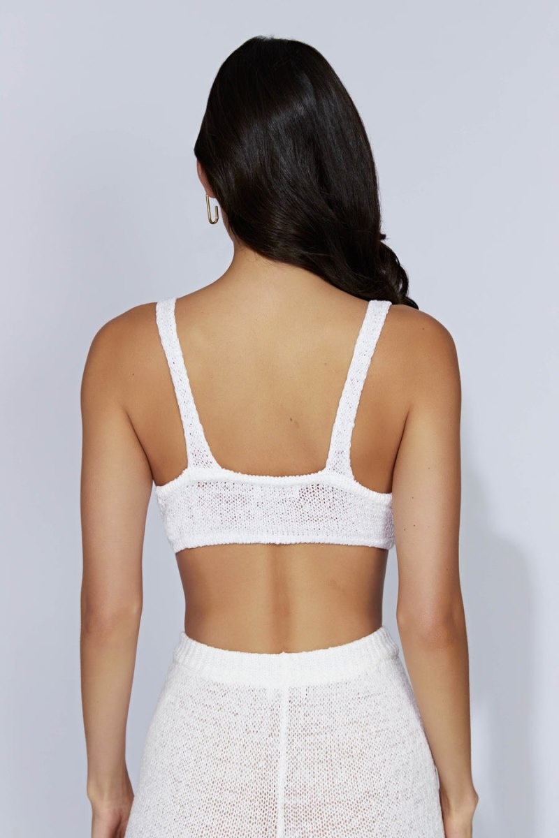 Women's Meshki Mary Knit Bralettes White Australia | H9D-0203