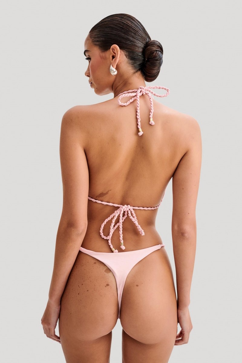 Women's Meshki Melika Braided Bikini Bottoms Bikinis Pink Australia | T3W-2666