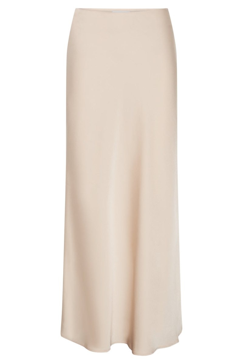 Women's Meshki Missy Maxi Satin Skirts Beige Australia | I2J-9068