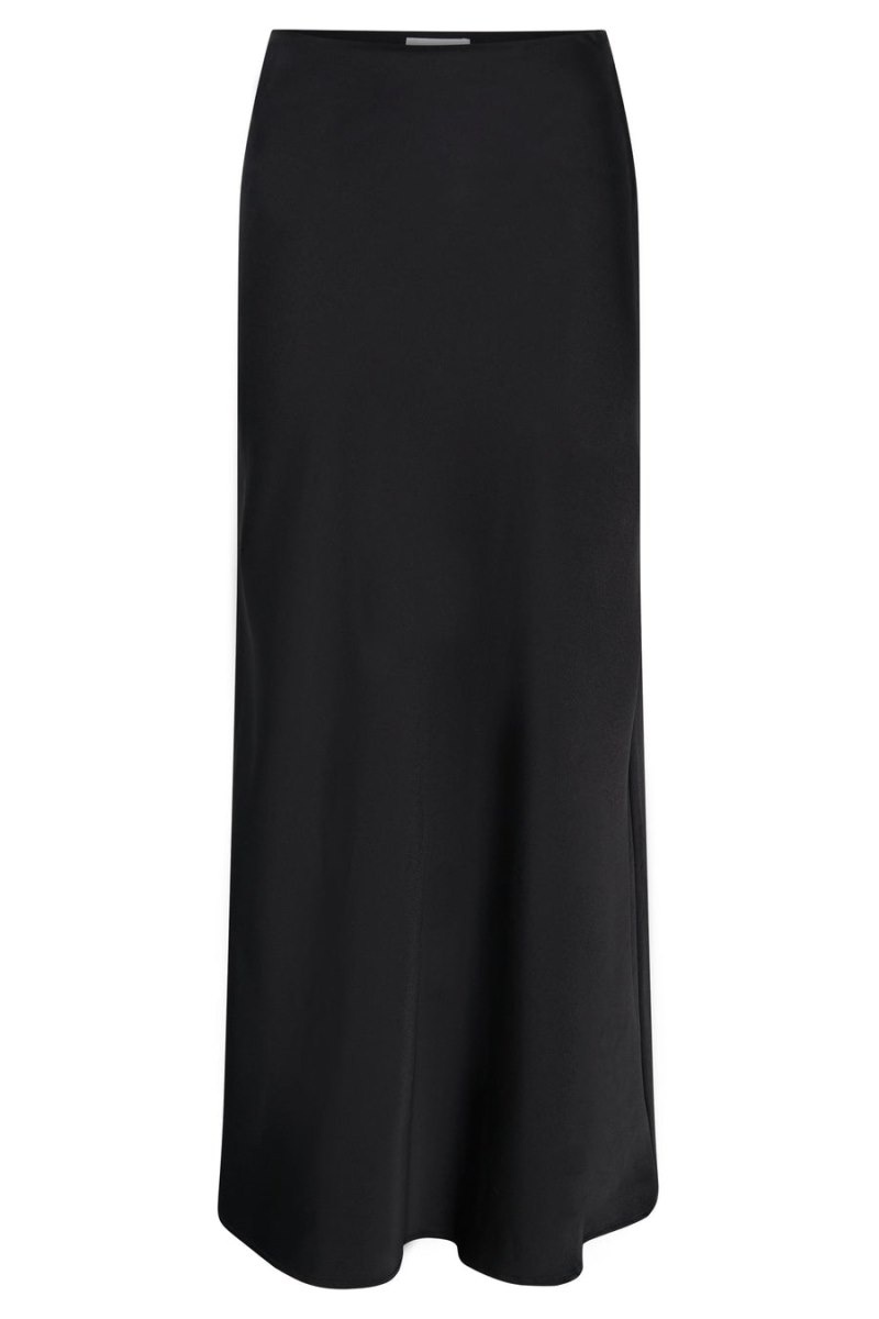 Women's Meshki Missy Maxi Satin Skirts Black Australia | T0P-0437