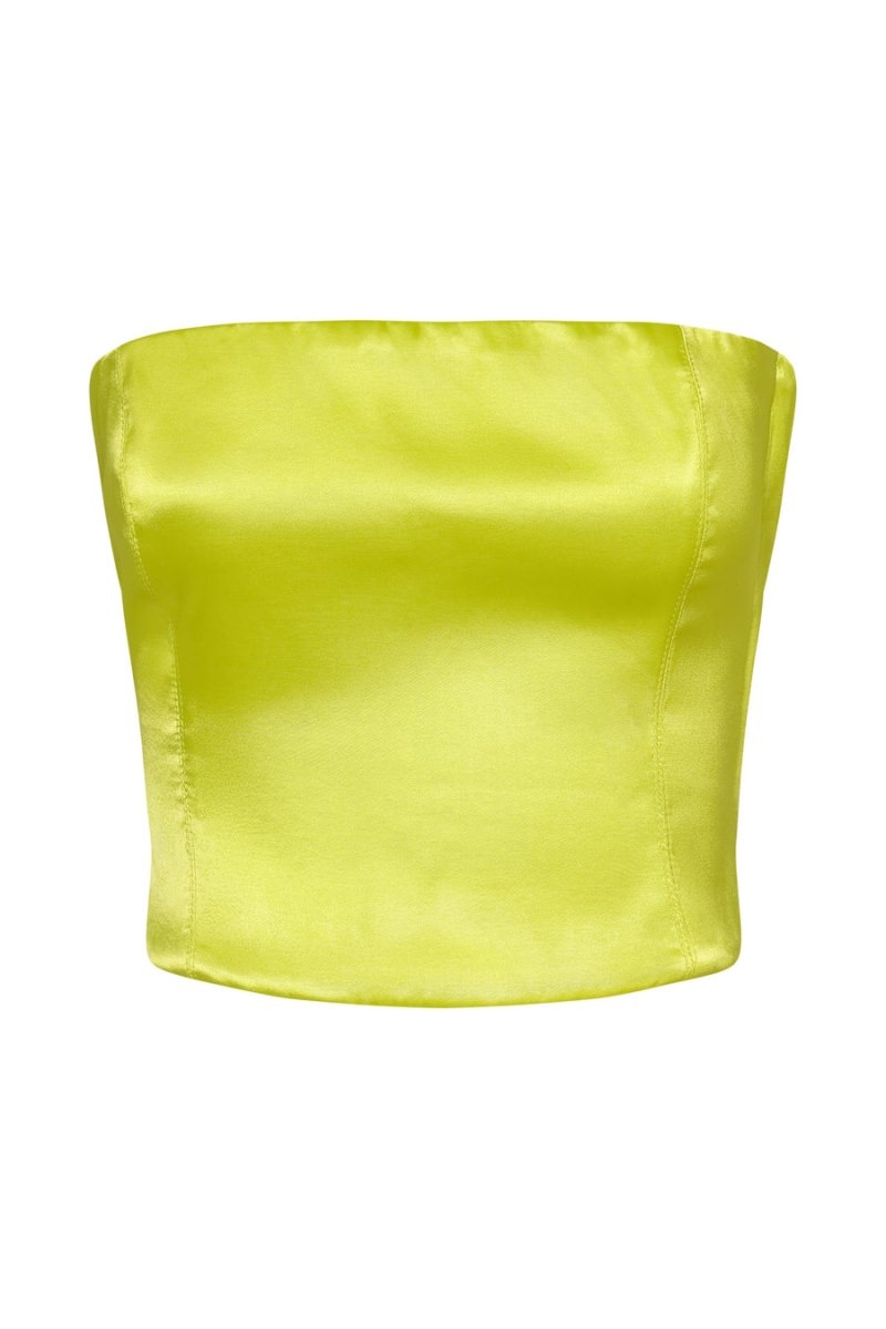 Women's Meshki Monique Satin Tube Tops Green Australia | I7N-2179