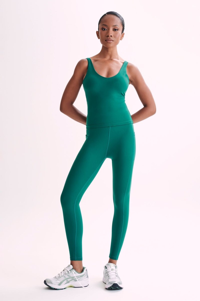 Women's Meshki Nadine Yoga Tops Green Australia | D4E-1531