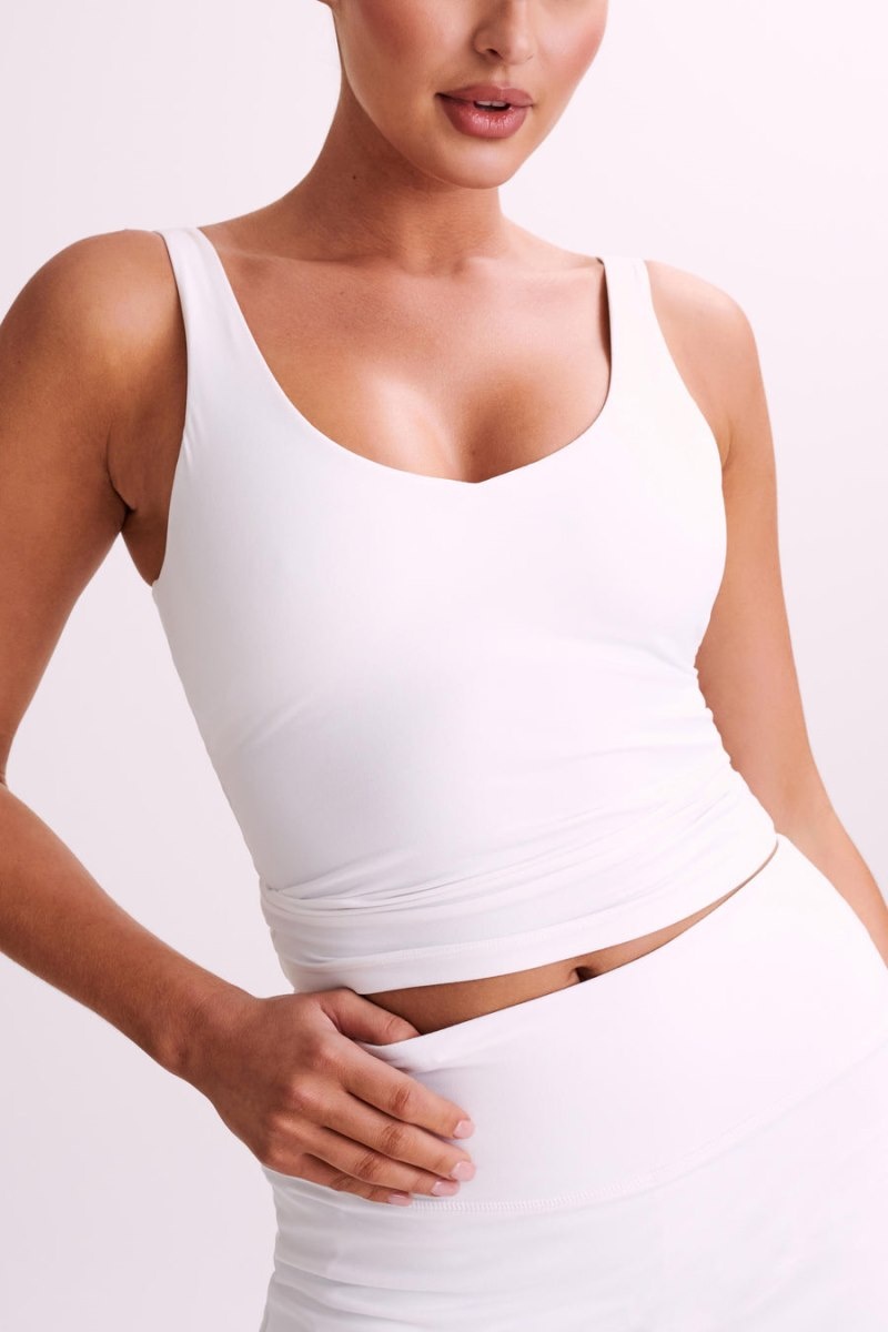 Women's Meshki Nadine Yoga Tops White Australia | C5U-8537