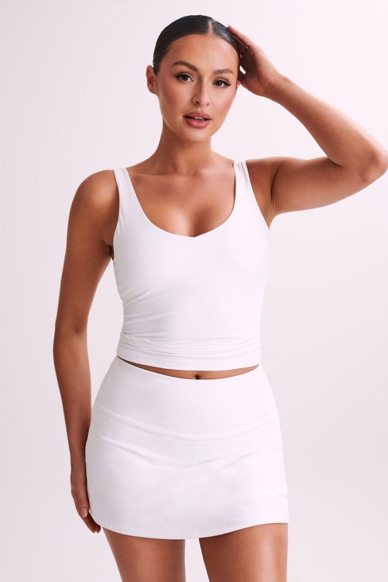 Women's Meshki Nadine Yoga Tops White Australia | C5U-8537