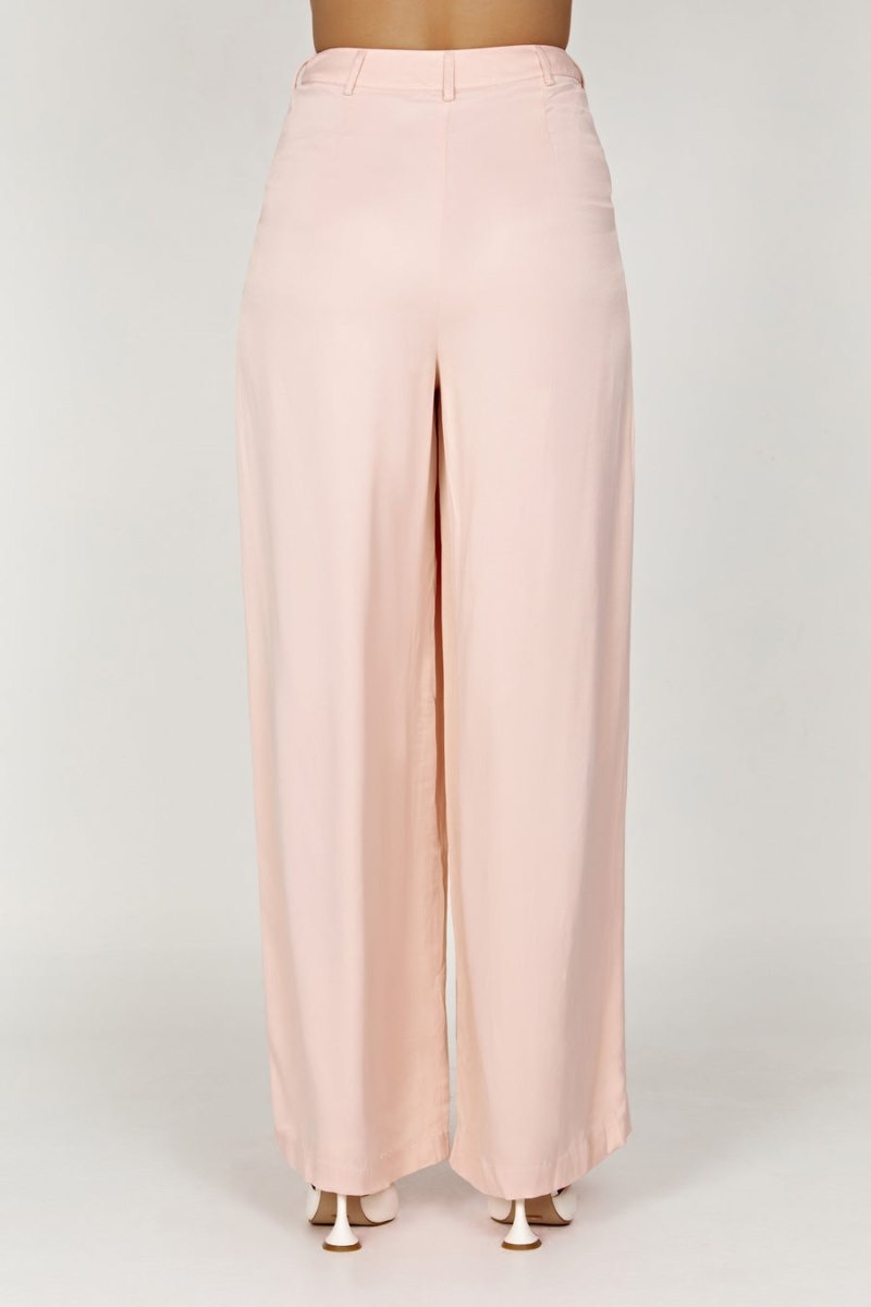 Women's Meshki Nour Satin Wide Leg Pants Pink Australia | A0U-3021