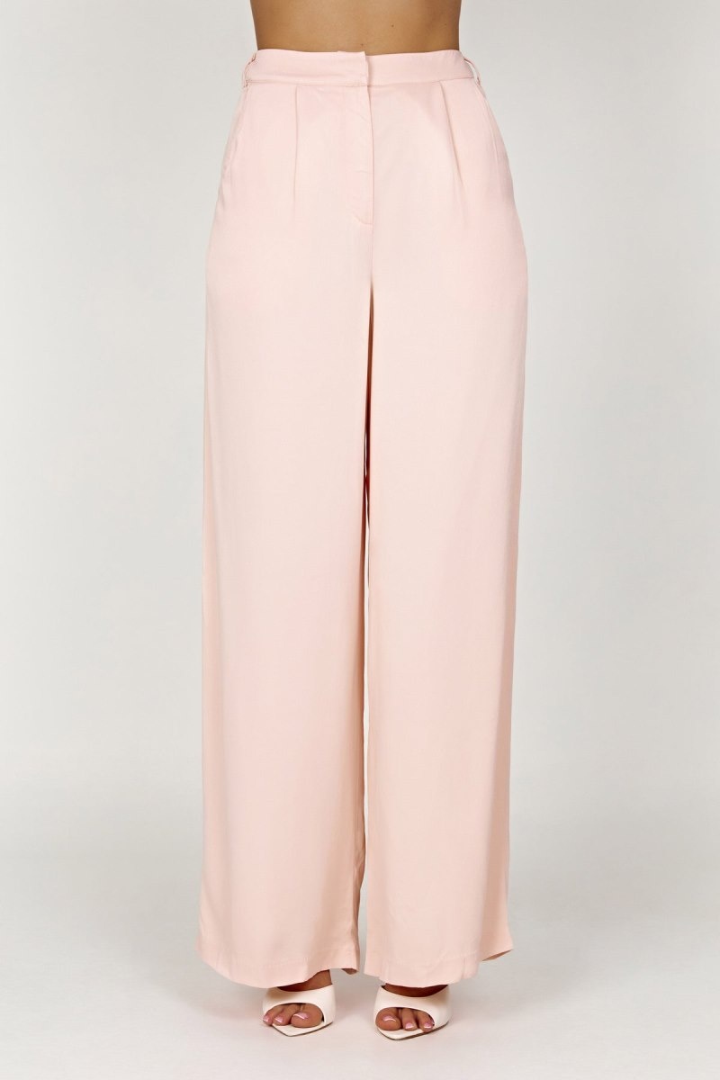 Women\'s Meshki Nour Satin Wide Leg Pants Pink Australia | A0U-3021