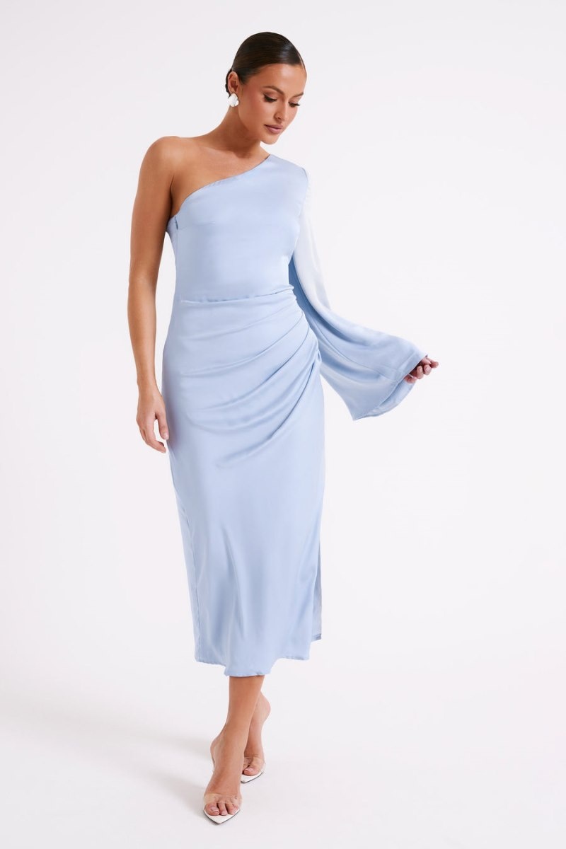 Women's Meshki Nyomi One Shoulder Maxi Dress Blue Australia | D1V-9498