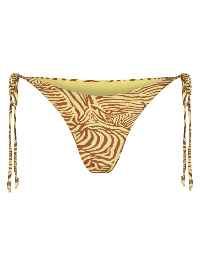 Women's Meshki Peyton Tie Up Bikini Bottom Bikinis Yellow Australia | Z7Q-1904