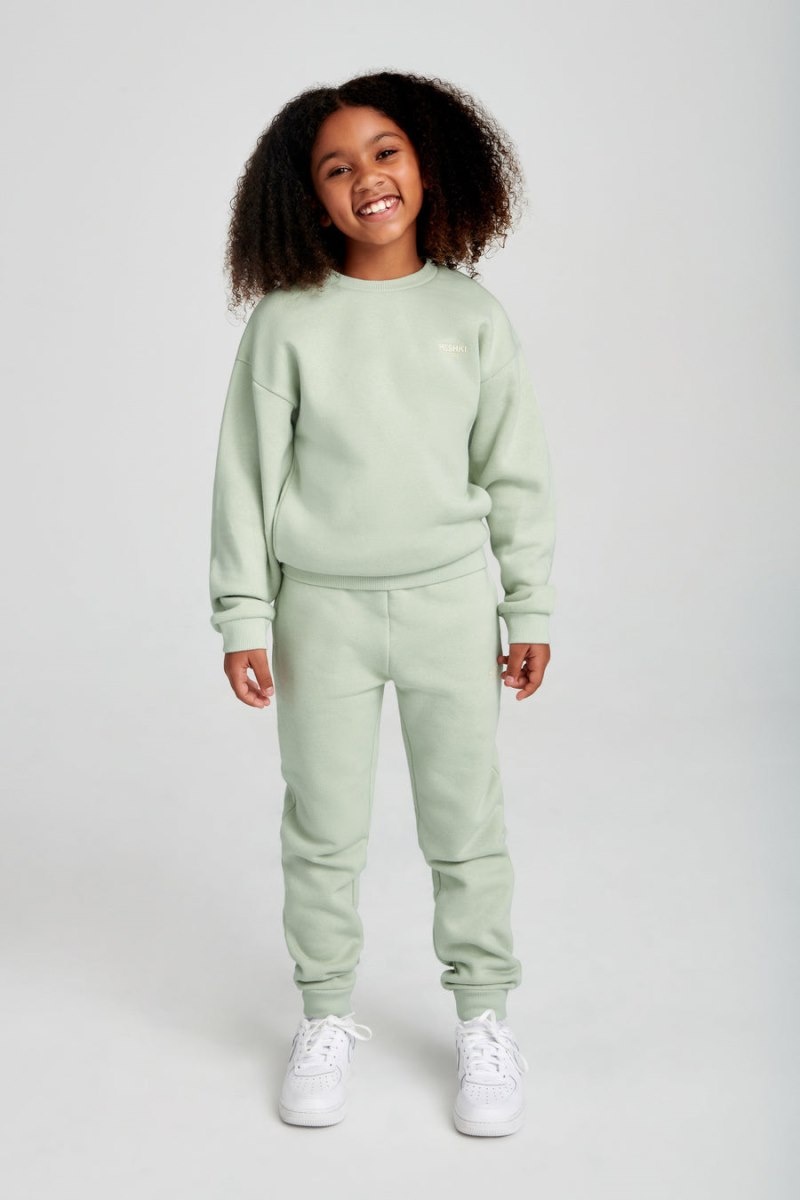 Women's Meshki Phoenix Kids Unisex Crewneck Jumper Light Green Australia | I2V-9443