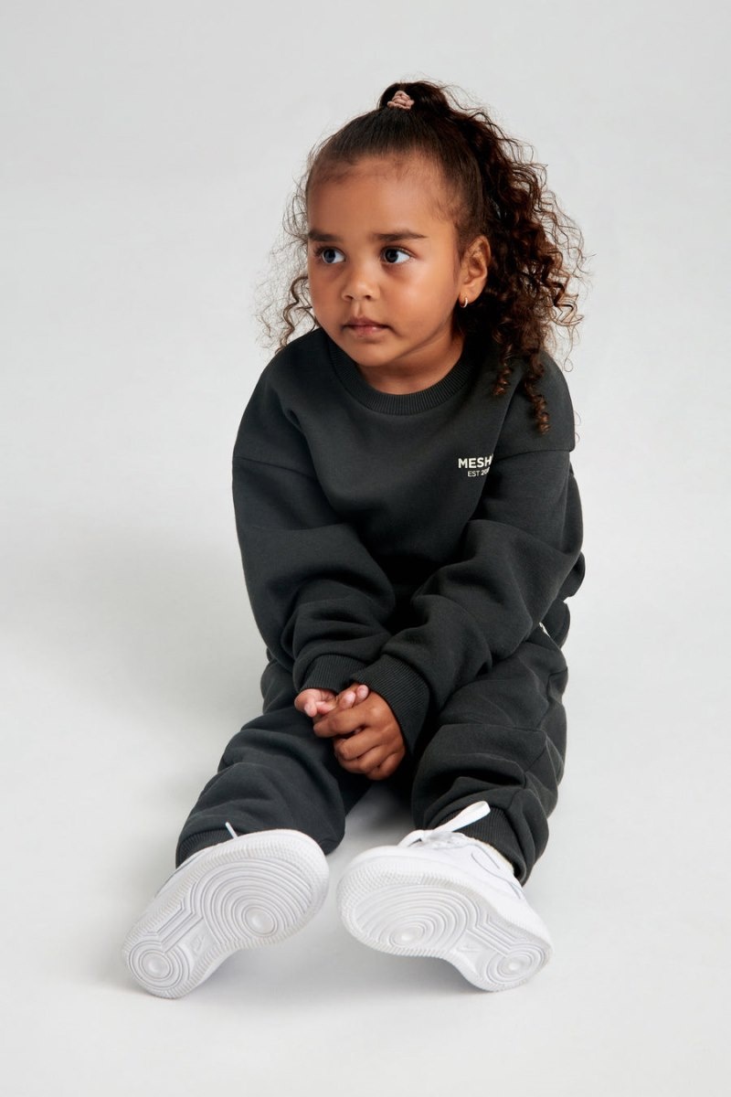 Women's Meshki Phoenix Kids Unisex Crewneck Jumper Black Australia | V2Z-2777