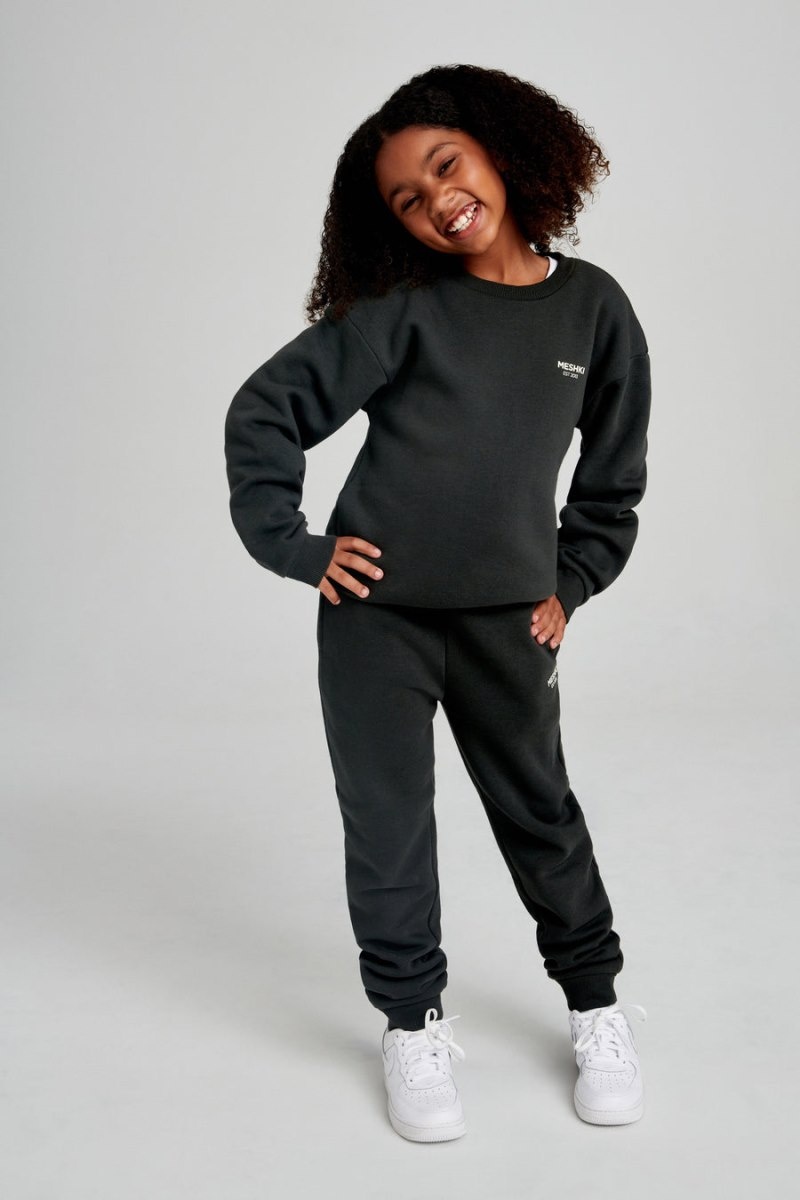 Women's Meshki Phoenix Kids Unisex Crewneck Jumper Black Australia | V2Z-2777