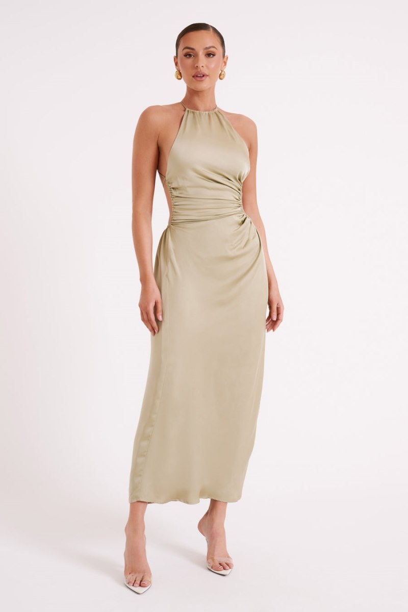 Women's Meshki Rosalina Cut Out Maxi Dress Green Australia | M2Z-8857