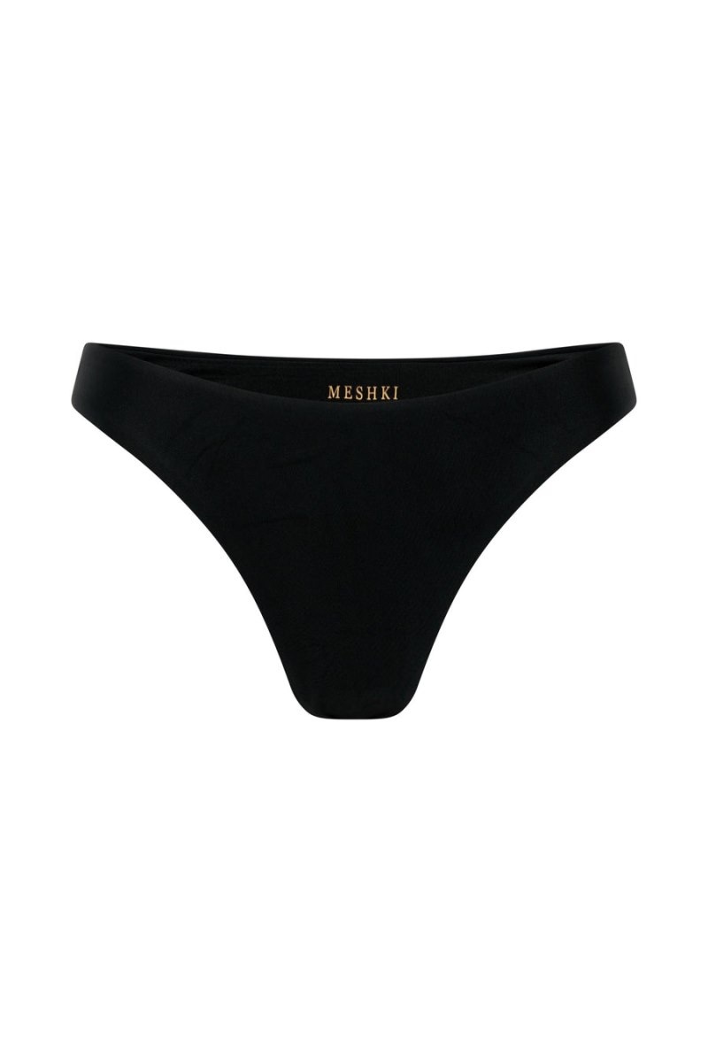 Women's Meshki Rosie Recycled Nylon Cheeky Cut Bikini Bottoms Bikinis Black Australia | O8B-9924