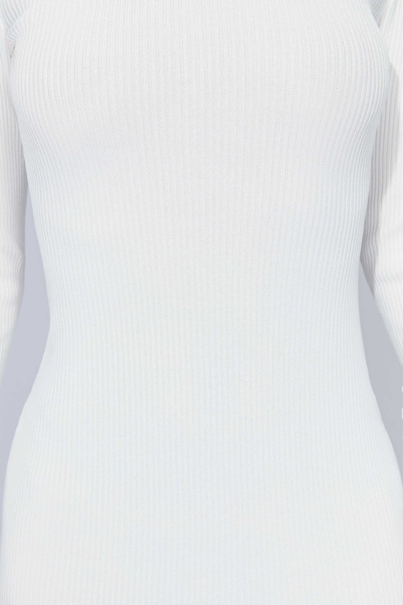 Women's Meshki Rowen Long Sleeve Midi Dress White Australia | U0X-3672