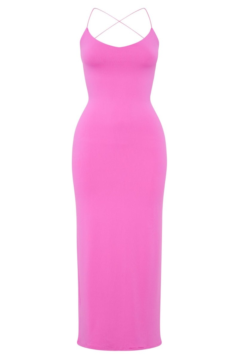 Women's Meshki Sabine Backless Maxi Dress Pink Australia | T4X-2509