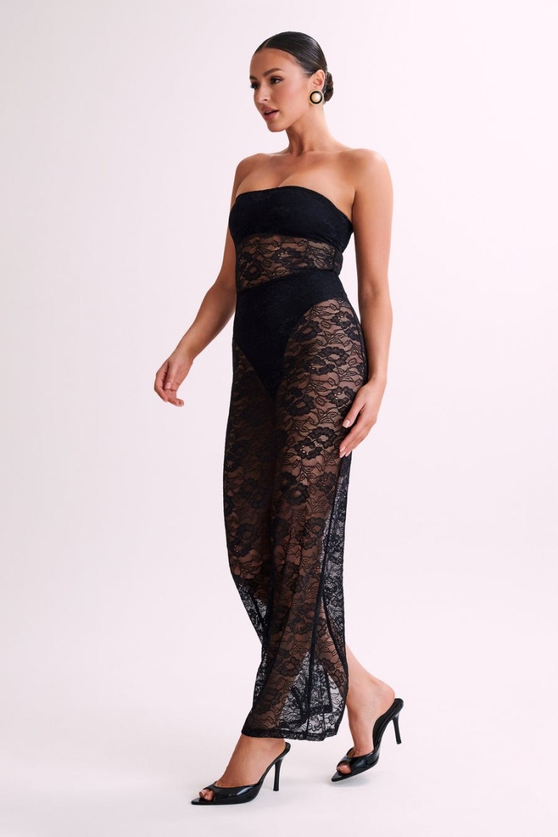 Women's Meshki Sasha Strapless Maxi Dress Black Australia | S7O-9034